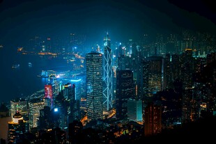 香港璀璨夜景俯瞰