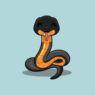 卡通眼镜蛇形象