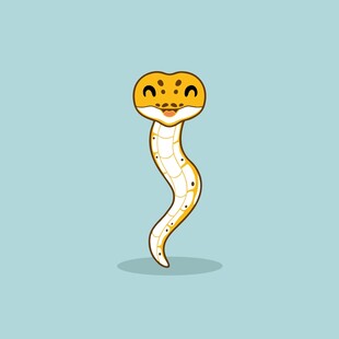 可爱卡通小蛇形象