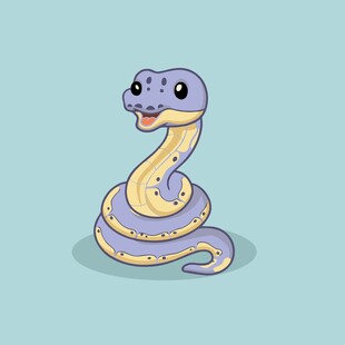可爱卡通小蛇形象