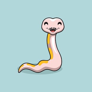 可爱卡通小蛇形象