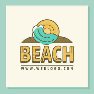 海滩主题标志设计