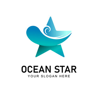 海洋之星标志设计