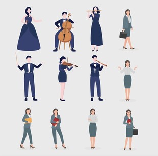 多样职业女性形象展示