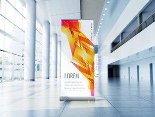 X展架立式广告样机