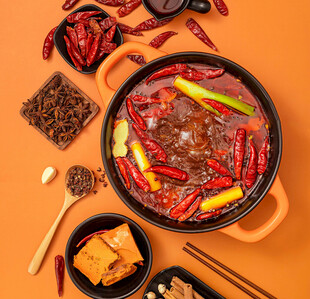 麻辣鲜香的美味火锅食材