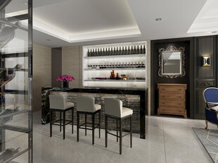 现代时尚餐厅室内设计场景