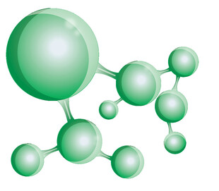 绿色分子结构模型