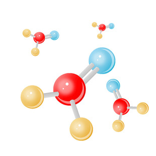 多彩分子结构模型展示