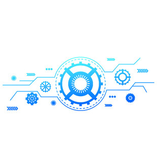 科技齿轮元素矢量插画