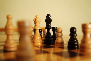 棋盘上的国际象棋棋子