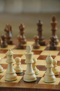 棋盘上的国际象棋棋子