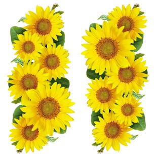 两列向日葵花朵图案