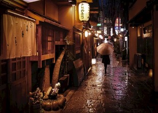 日式小巷夜景