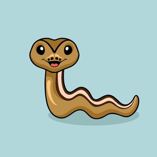 可爱卡通蛇形象