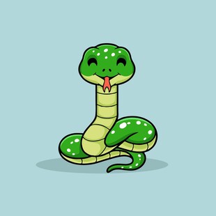 可爱卡通小蛇
