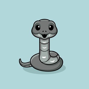 可爱卡通小蛇形象