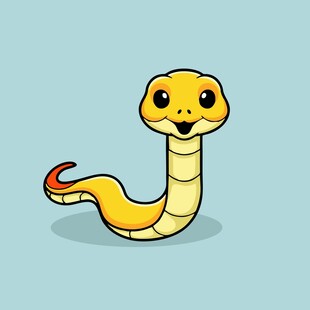 可爱卡通小蛇形象
