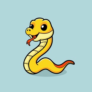可爱卡通蛇形象