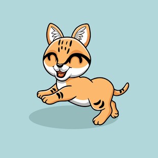 跳跃的可爱小猫咪