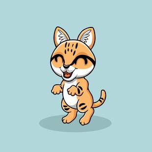 可爱小猫咪俏皮站立