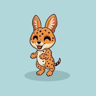 可爱小猎豹卡通形象