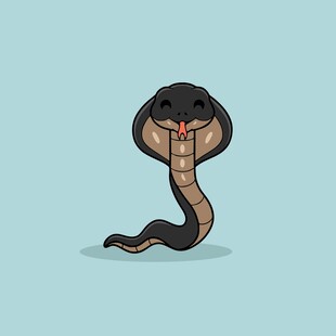 卡通眼镜蛇形象