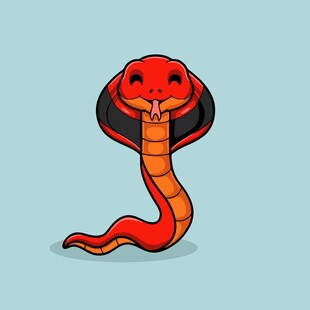 卡通眼镜蛇形象