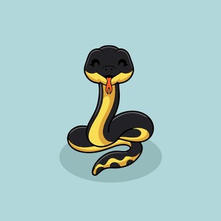 可爱卡通蛇形象