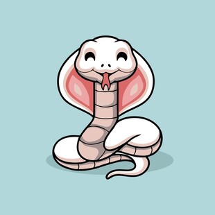 可爱卡通小蛇形象