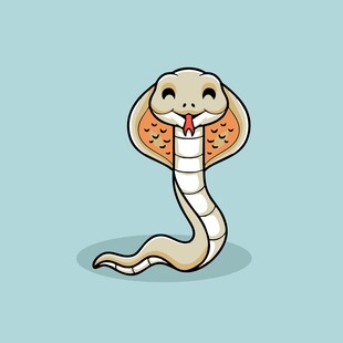 卡通眼镜蛇形象