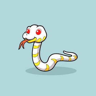 卡通小蛇吐信子