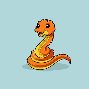 可爱卡通小蛇