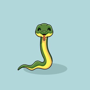 可爱卡通小蛇
