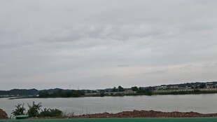 阴天河畔风景
