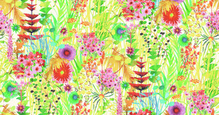 缤纷多彩花卉水彩图案