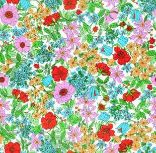 缤纷花卉图案背景