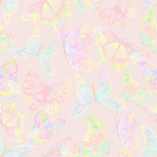 梦幻多彩蝴蝶图案背景