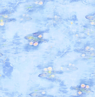 浅蓝色梦幻花卉纹理图案