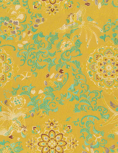 复古风黄色花卉图案纹理