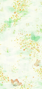 梦幻水彩风飞鸟花卉背景图