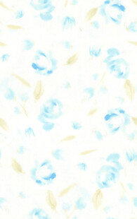 蓝白花卉水彩图案背景