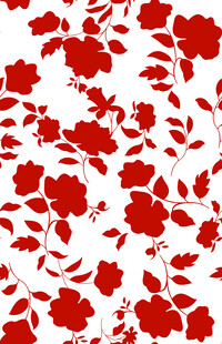 红色花卉图案背景