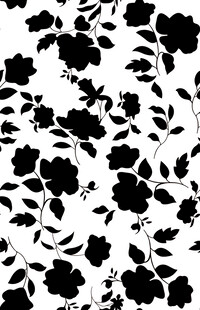 黑白花卉图案纹理