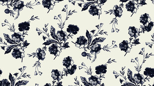 蓝白花卉图案纹理