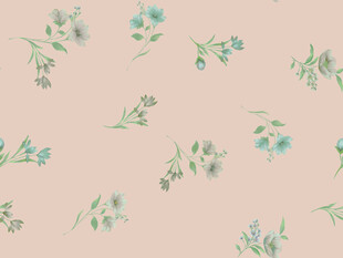 淡粉底色清新花卉图案