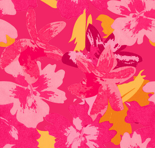 粉色花卉图案布料纹理