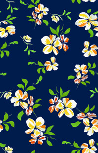 深蓝色底花卉图案纹理