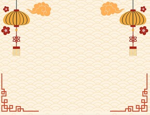 中式灯笼边框背景图