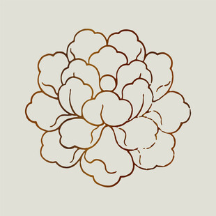 简约线条优雅装饰花纹传统纹样花